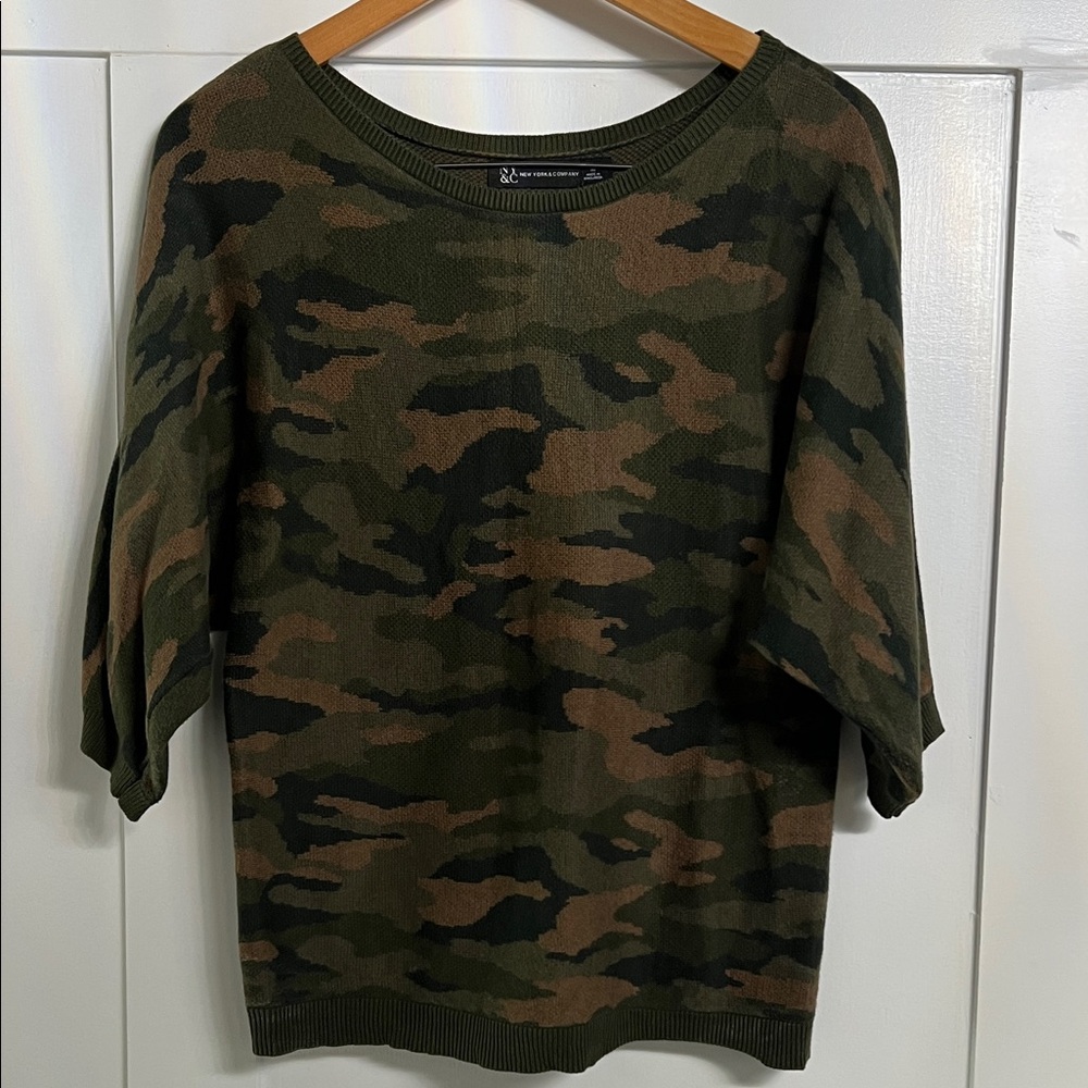 Camouflage Print Sweater